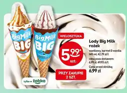 Żabka Lody Big Milk rożek oferta