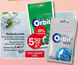 Żabka Guma do żucia Orbit, Airwaves oferta