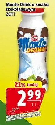 Prim Market Napój Monte Drink o smaku czekoladowym Zott oferta