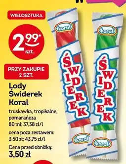 Żabka Lody Świderek tropikalny Koral oferta