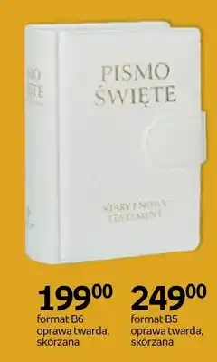 Empik Pismo Święte Stary i Nowy Testament format B5 oprawa twarda skórzana oferta