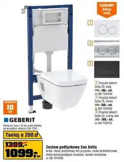 OBI Przycisk Geberit Delta 50 czarny mat nr OBI 7160732 oferta
