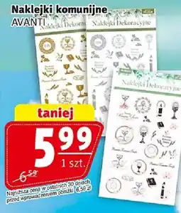 Prim Market Naklejki komunijne dekoracyjne Avanti komunia oferta