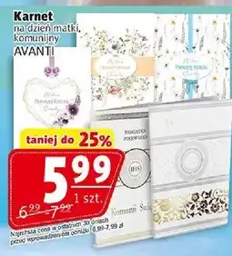 Prim Market Karnet na dzień matki komunijny Avanti komunia oferta