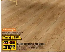 OBI Panele podłogowe Dąb Girona gr. 8mm kl. AC4 wym. 8x195x1288mm 4-stronna fuga V oferta