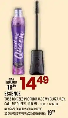 Drogerie Natura Tusz do rzęs pogrubiająco wydłużający Essence Call Me Queen oferta
