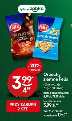 Żabka Orzeszki ziemne smażone solone Felix oferta