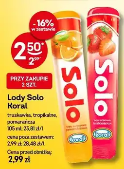 Żabka Lody Solo tropikalne Koral oferta