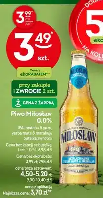 Żabka Piwo Miłosław 0.0% IPA matcha & yuzu yerba mate & marakuja butelka zwrotna oferta