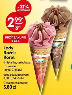 Żabka Lody Rożek czekoladowy Koral oferta