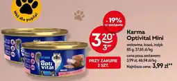 Żabka Karma dla kotów Optivital Mini indyk oferta