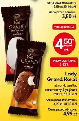 Żabka Lody Grand strawberry & yoghurt Koral oferta