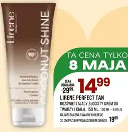 Drogerie Natura Krem do twarzy i ciała Lirene Perfect Tan Coconut Shine rozświetlający złocisty oferta
