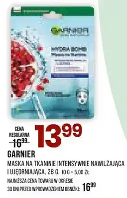 Drogerie Natura Maska na tkaninie intensywnie nawilżająca i ujędrniająca Garnier Hydra Bomb oferta