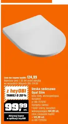 OBI Deska sedesowa Cersanit Opal Slim kolor czarny duroplast wolnoopadająca nr OBI 7370356 oferta