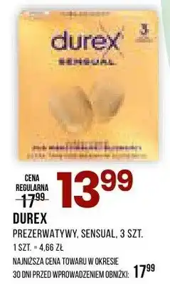 Drogerie Natura Prezerwatywy Sensual Durex 3szt oferta
