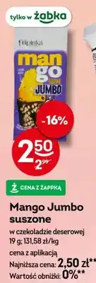 Żabka Mango Jumbo suszone Filipinka w czekoladzie deserowej oferta