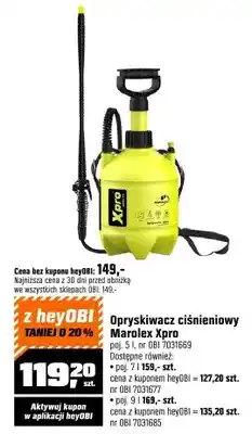 OBI Opryskiwacz ciśnieniowy Marolex Xpro pojemność oferta