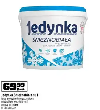 Farba emulsyjna Jedynka Śnieżnobiała