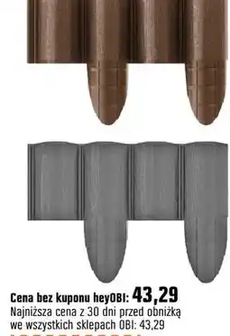 OBI Palisada ECO kolory grafit brąz wys. 17cm dł. 2,4m oferta