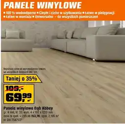 OBI Panele winylowe Dąb Abbey gr. 4mm kl. 33 wym. 4x180x1220mm oferta