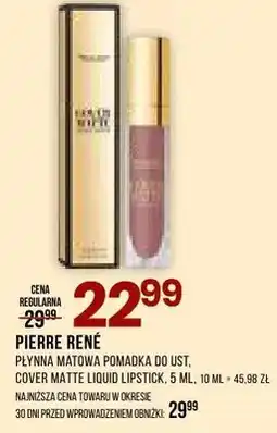 Drogerie Natura Płynna matowa pomadka do ust Pierre René Cover Matte Liquid Lipstick oferta