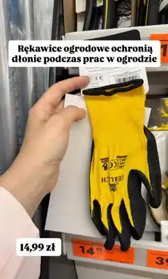 Biedronka Rękawice ogrodowe damskie Gerlach żółte oferta