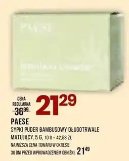Drogerie Natura Sypki puder bambusowy długotrwale matujący Paese oferta