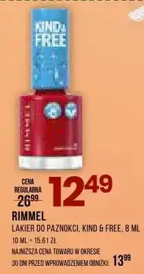Drogerie Natura Lakier do paznokci Kind & Free Rimmel oferta