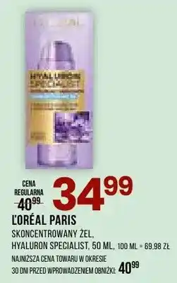 Drogerie Natura Skoncentrowany żel L'Oréal Paris Hyaluron Specialist oferta