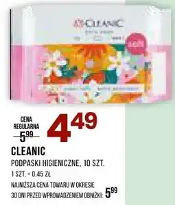 Drogerie Natura Podpaski higieniczne Cleanic 10szt oferta