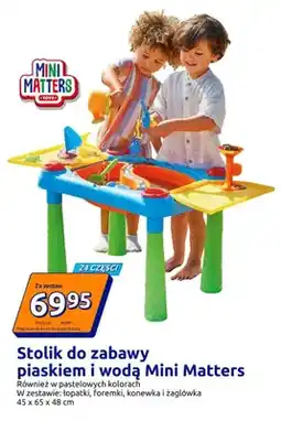 Action Stolik do zabawy piaskiem i wodą Mini Matters 45x65x48cm oferta