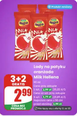 Dino Lody na patyku oranżada Milk Hellena oferta