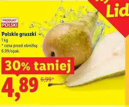 Lidl Polskie gruszki oferta