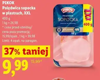 Lidl PIKOK Polędwica sopocka w plastrach, XXL oferta