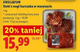Lidl GRILL&FUN Steki z nogi kurczaka w marynacie oferta