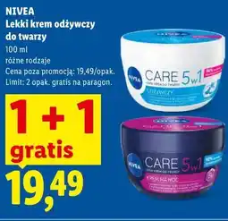 Lidl NIVEA Lekki krem odżywczy do twarzy oferta