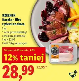 Lidl Rzeźnik Kaczka - filet z piersi ze skórą oferta