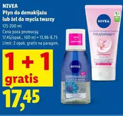 Lidl NIVEA Płyn do demakijażu lub żel do mycia twarzy oferta