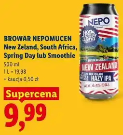 Lidl BROWAR NEPOMUCEN New Zeland, South Africa, Spring Day lub Smoothie oferta