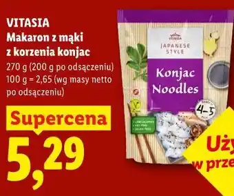 Lidl VITASIA Makaron z mąki z korzenia konjac oferta