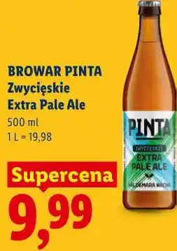 Lidl BROWAR PINTA Zwycięskie Extra Pale Ale oferta
