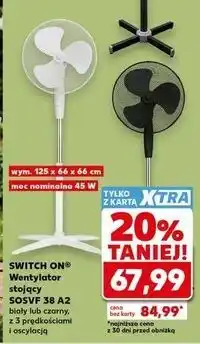 Kaufland SWITCH ON Wentylator stojący SOSVF 38 A2 oferta