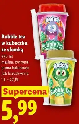 Lidl Bubble tea w kubeczku ze słomką oferta