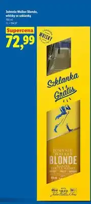Lidl Whisky Johnnie Walker Blonde ze szklanką oferta