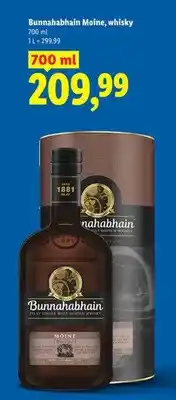 Lidl Whisky Bunnahabhain Moine oferta