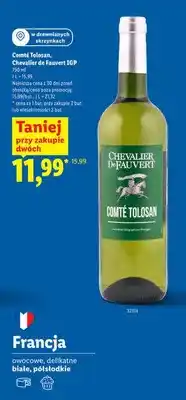 Lidl Wino Comté Tolosan Chevalier de Fauvert IGP białe półsłodkie oferta