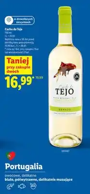 Lidl Wino Cacho do Tejo białe półwytrawne delikatnie musujące portugalskie oferta