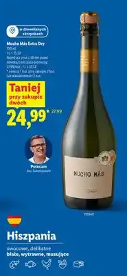 Lidl Wino musujące Mucho Más Extra Dry białe wytrawne hiszpańskie oferta