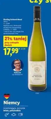 Lidl Wino Riesling Feinherb Mosel oferta